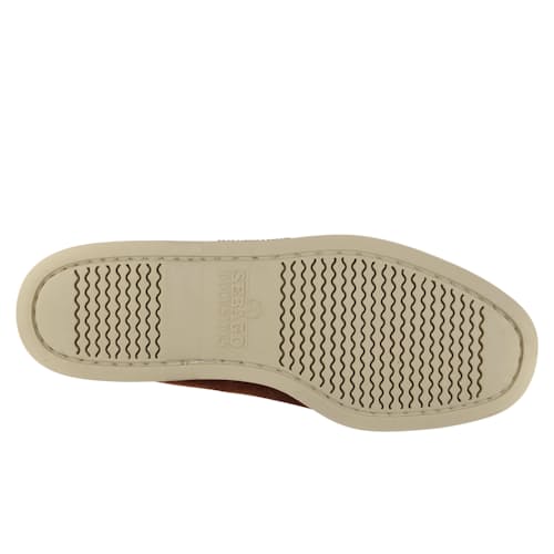 laydown image of Portland Artisan Suede Boat Shoe