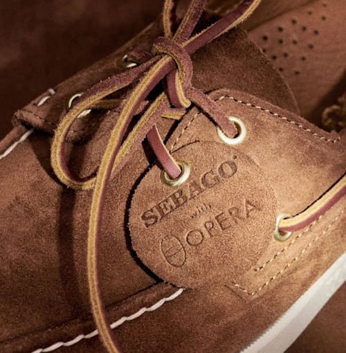 laydown detail image of Portland Artisan Suede Boat Shoe