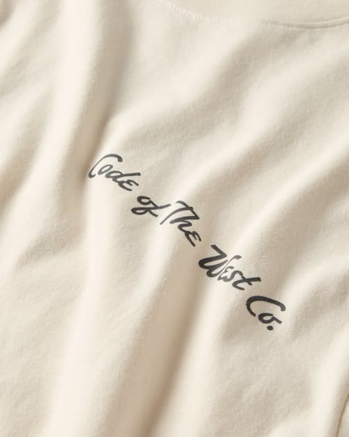laydown detail image of Live by the Code T-Shirt