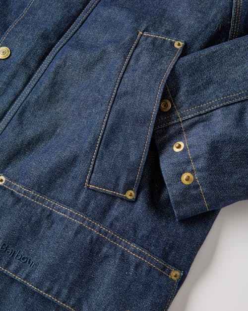laydown detail image of Barbour x Levi's Bedale Denim Jacket