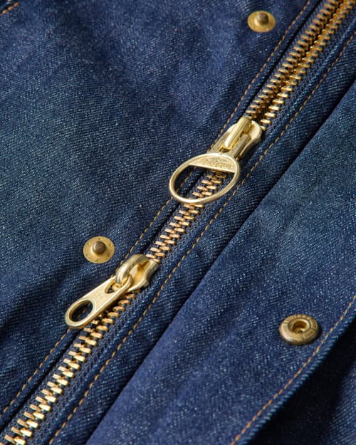 laydown detail image of Barbour x Levi's Bedale Denim Jacket
