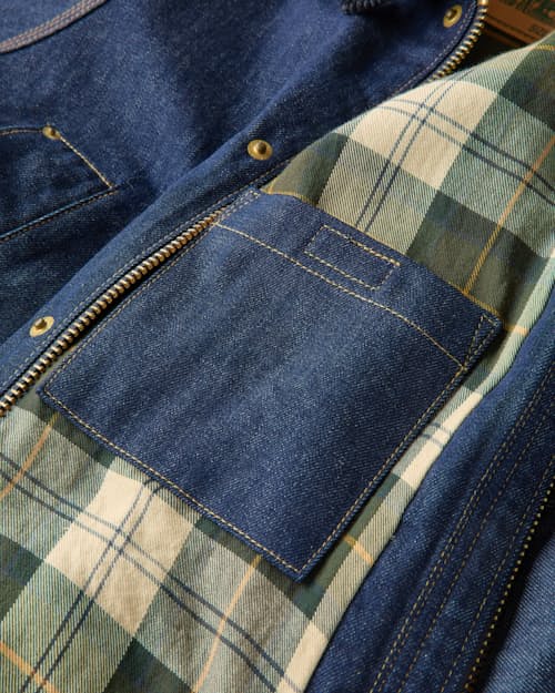 laydown detail image of Barbour x Levi's Bedale Denim Jacket