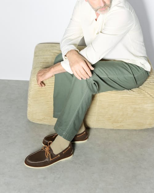 on model image of Gold Cup AO 2 Leather Boat Shoe