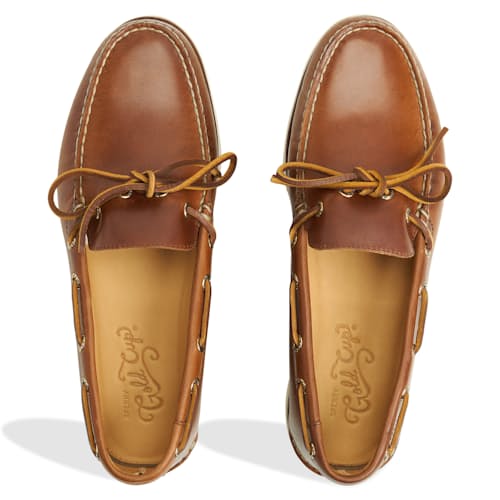 laydown image of Gold Cup AO 1 Leather Boat Shoe