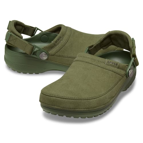 laydown image of Classic Crafted Vegan Suede Clog