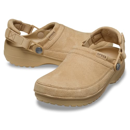 laydown image of Classic Crafted Vegan Suede Clog