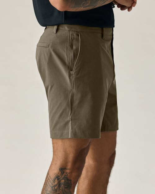 on model image of Equator Hybrid Short - 7"
