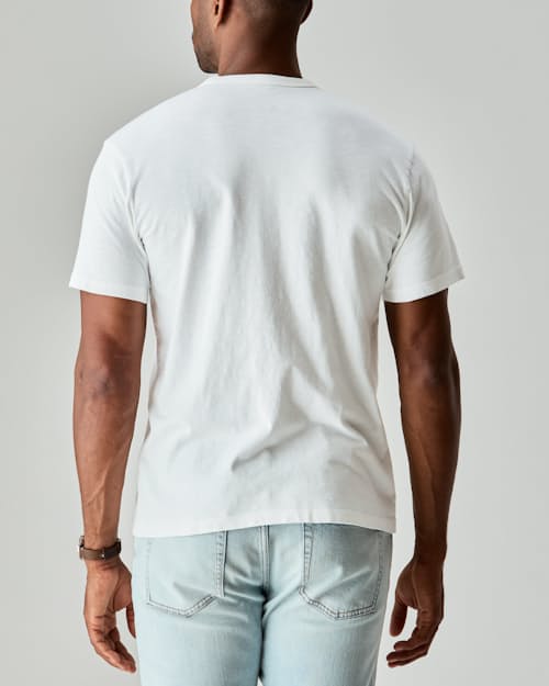 on model image of Short Sleeve Slub Pocket T-Shirt