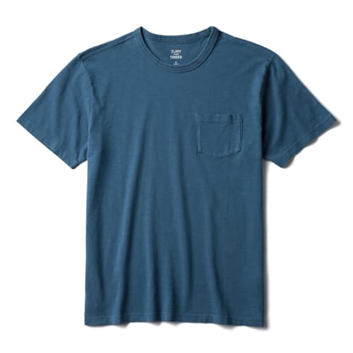 laydown image of Short Sleeve Slub Pocket T-Shirt