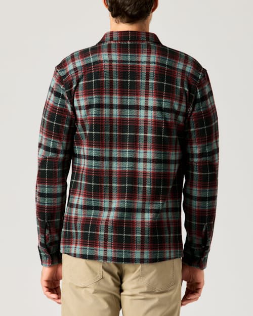 lifestyle image of Stretch Knit Flannel Shirt
