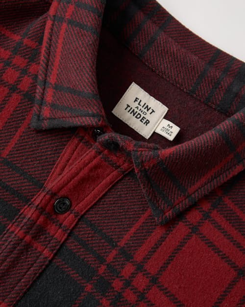 laydown detail image of Knit Flannel Button Down