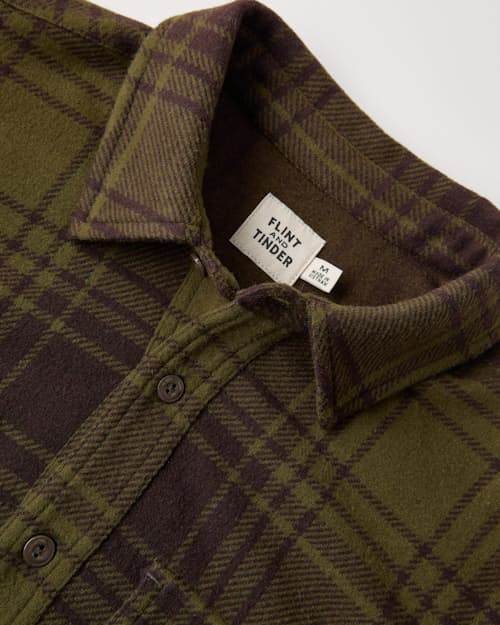 laydown detail image of Knit Flannel Button Down