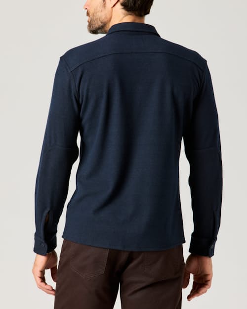 lifestyle image of Stretch Knit Flannel Shirt