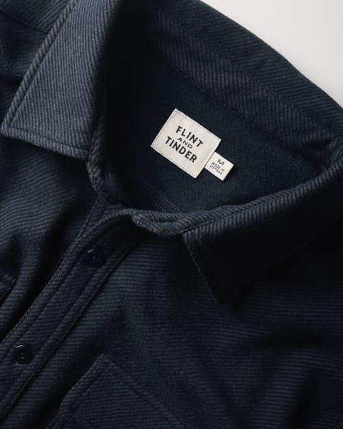 laydown detail image of Stretch Knit Flannel Shirt