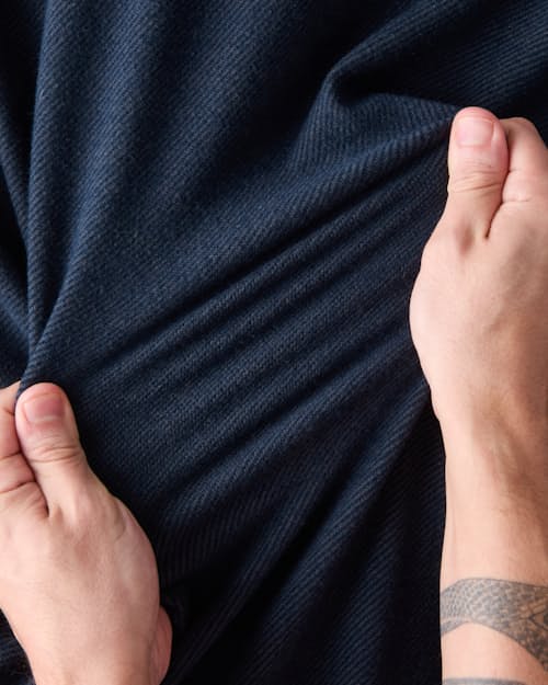 lifestyle image of Stretch Knit Flannel Shirt