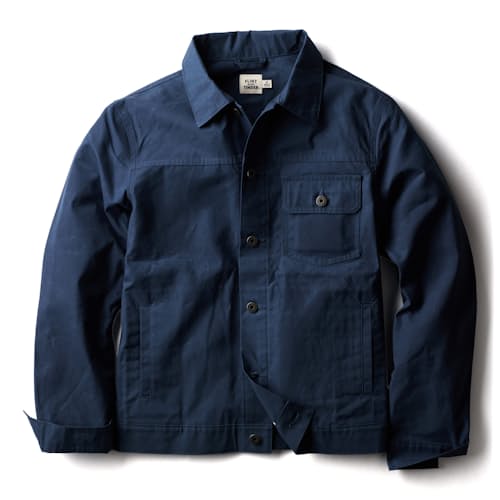 laydown image of Dry Wax Trucker Jacket