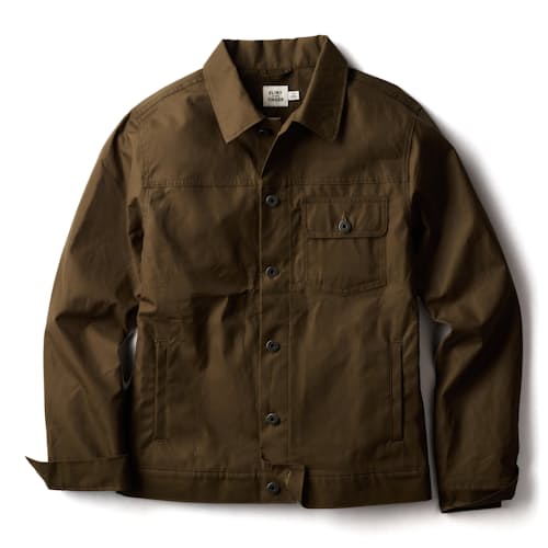 laydown image of Dry Wax Trucker Jacket
