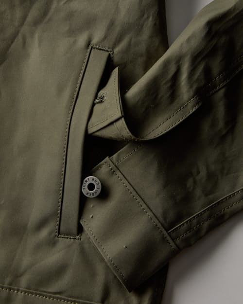 laydown detail image of Dry Wax Trucker Jacket