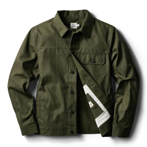 laydown image of Dry Wax Trucker Jacket