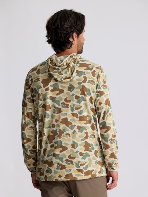 on model image of Bamboo Lightweight Performance Hoodie
