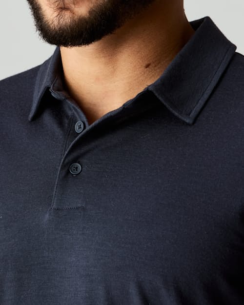 lifestyle image of 72-Hour Merino Polo Shirt