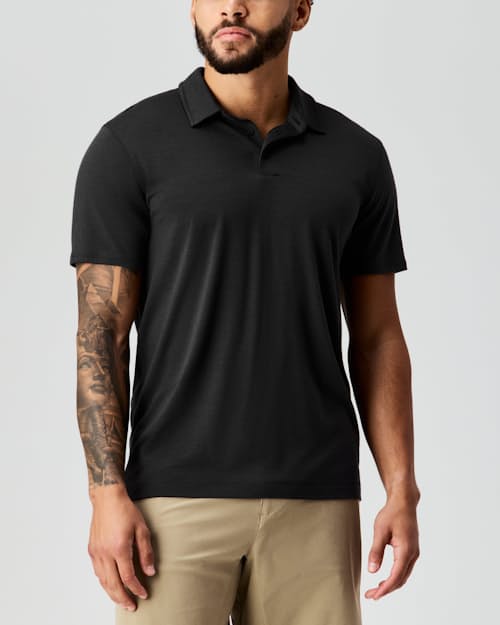 lifestyle image of 72-Hour Merino Polo Shirt