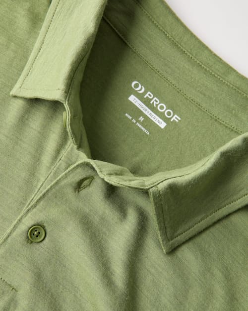 laydown detail image of 72-Hour Merino Polo Shirt