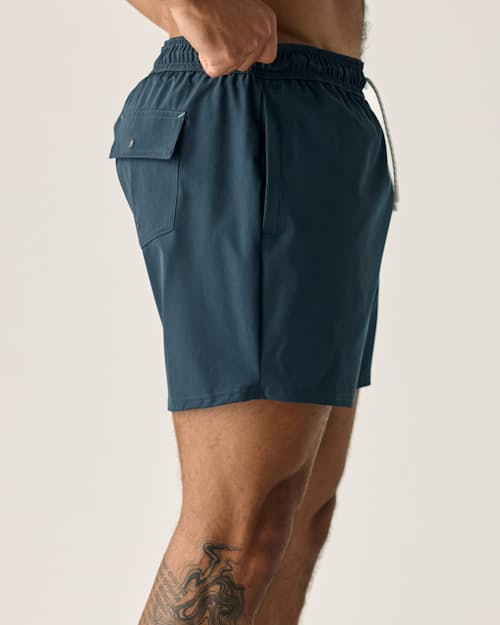 lifestyle image of Performance Lined Swim Trunks - 5"