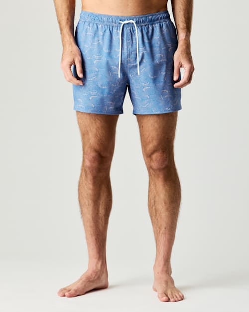 lifestyle image of Performance Lined Swim Trunks - 5"