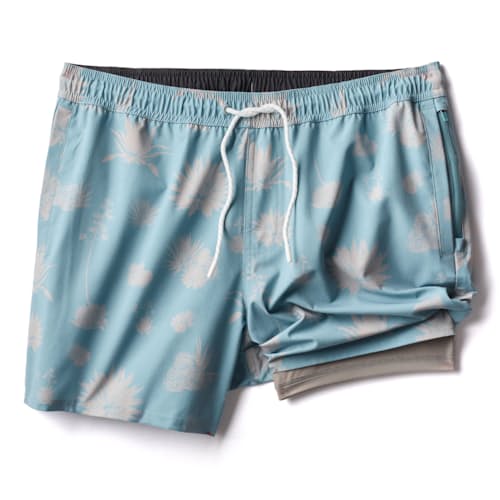 laydown image of Performance Lined Swim Trunks - 5"