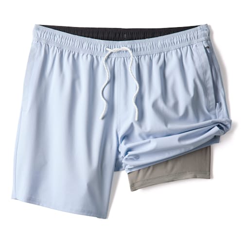 laydown image of Performance Lined Swim Trunks - 7"