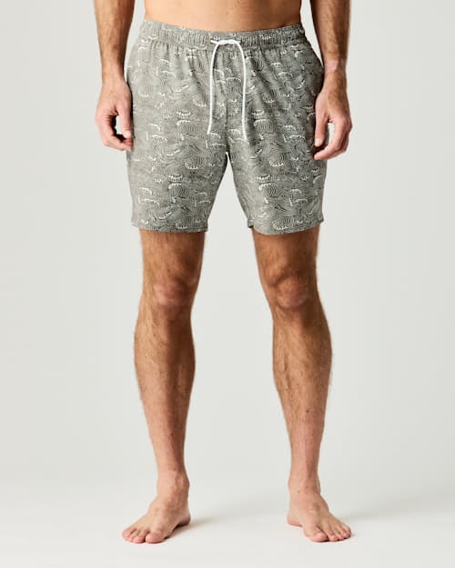 lifestyle image of Performance Lined Swim Trunks - 7"