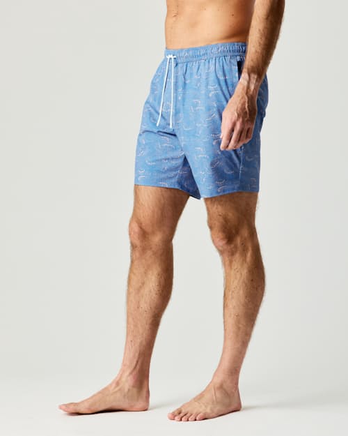 lifestyle image of Performance Lined Swim Trunks - 7"