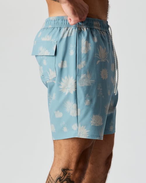 lifestyle image of Performance Lined Swim Trunks - 7"