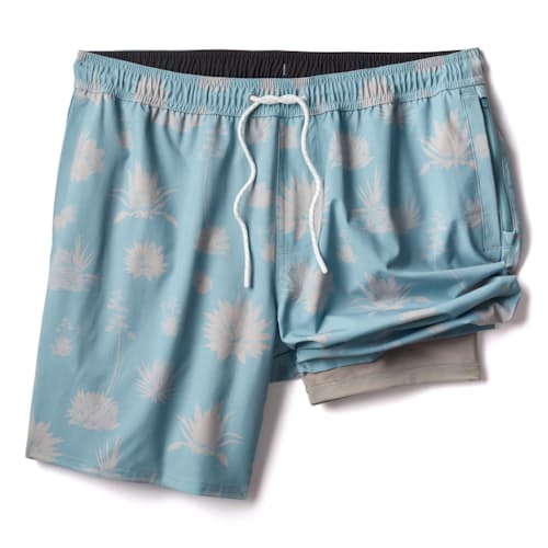 laydown image of Performance Lined Swim Trunks - 7"