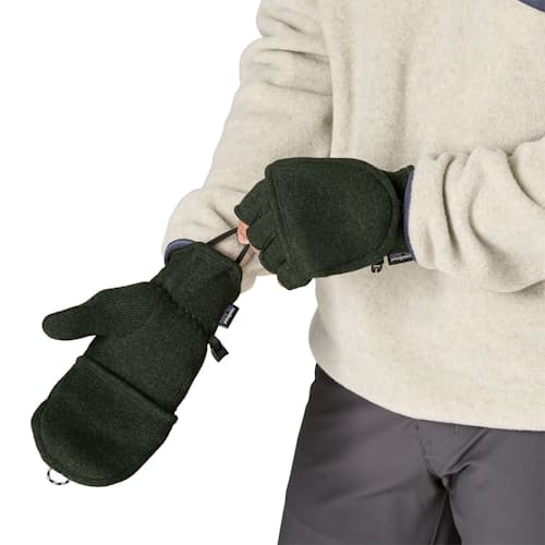 on model image of Better Sweater Gloves