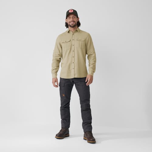 on model image of Ovik Travel Long Sleeve Shirt