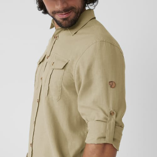 on model image of Ovik Travel Long Sleeve Shirt