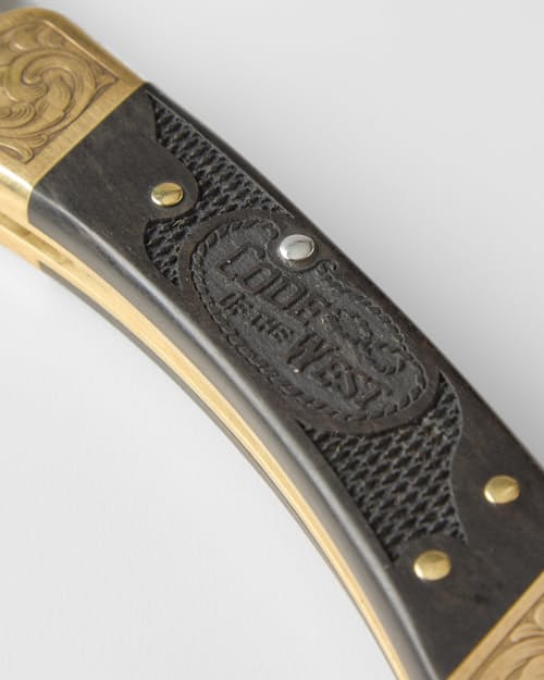laydown detail image of Code to the West 110 Knife