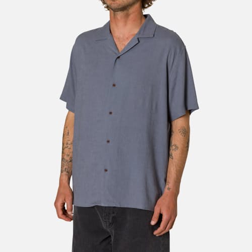 on model image of Teller Camp Short Sleeve Shirt