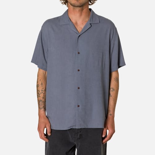 on model image of Teller Camp Short Sleeve Shirt