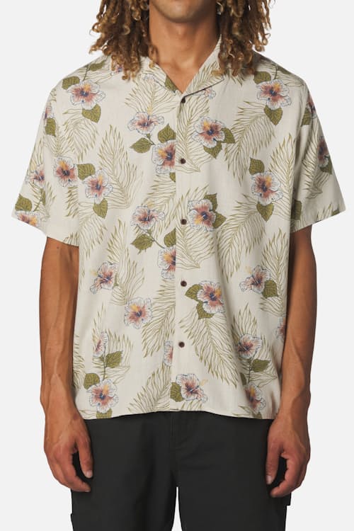 on model image of Mallow Short Sleeve Shirt