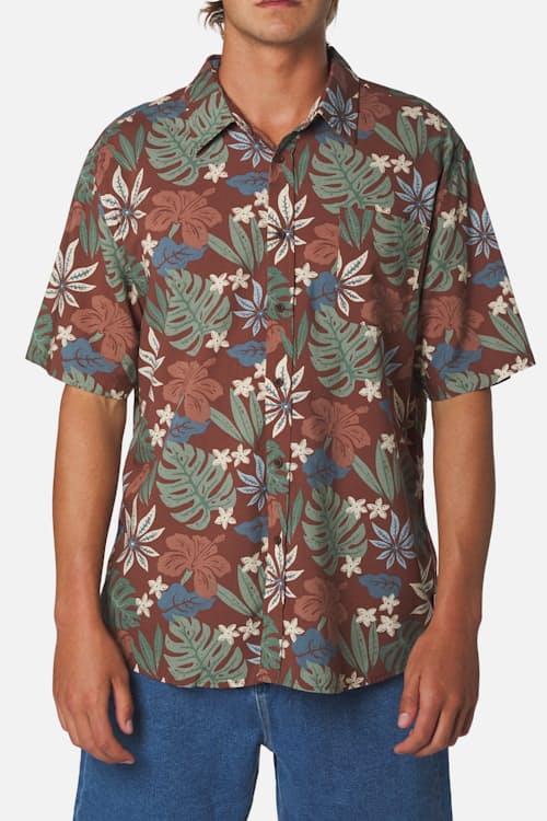on model image of Oasis Short Sleeve Shirt