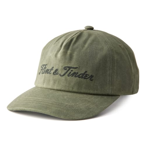 laydown image of Waxed Canvas Chain-Stitched Hat
