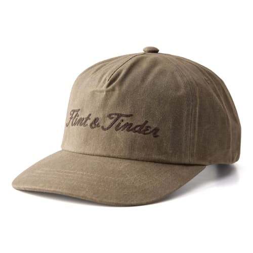 laydown image of Waxed Canvas Chain-Stitched Hat