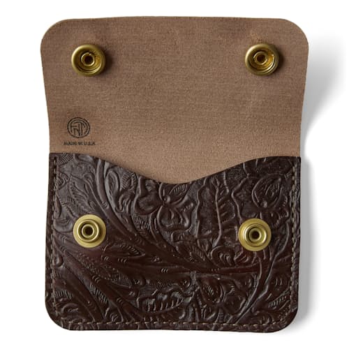 laydown image of Small Trucker Tooled Wallet