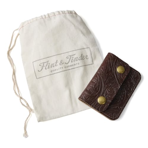 laydown image of Small Trucker Tooled Wallet