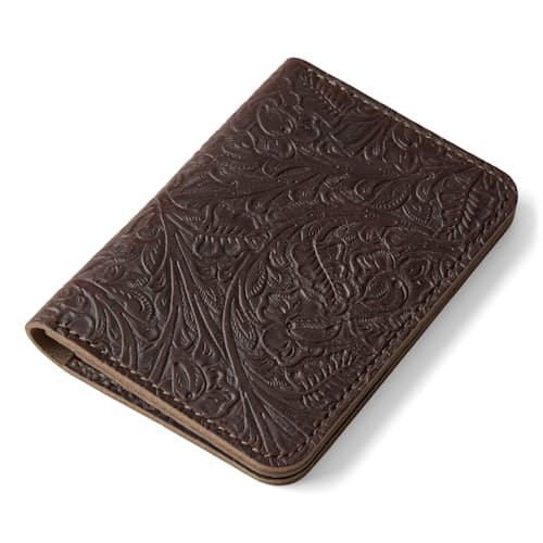 laydown image of Tooled Passport Wallet