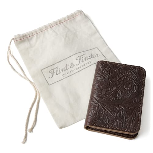 laydown image of Minimalist Slim Tooled Wallet
