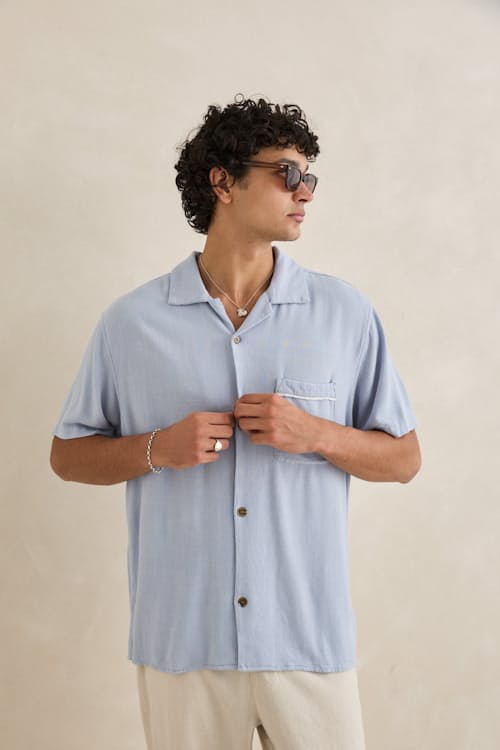 on model image of Daytona Short Sleeve Shirt